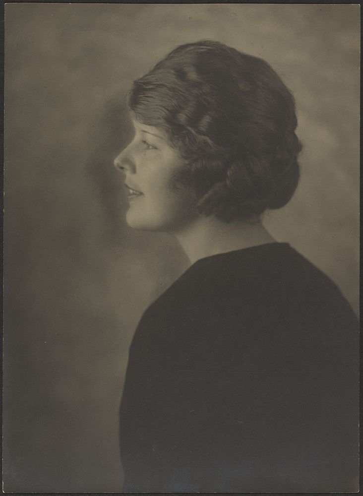 Portrait of a Woman from the Side by Louis Fleckenstein
