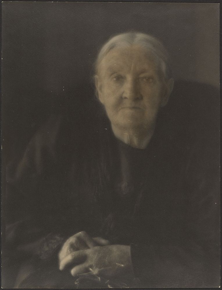 Portrait of a Woman with Hands Folded by Louis Fleckenstein
