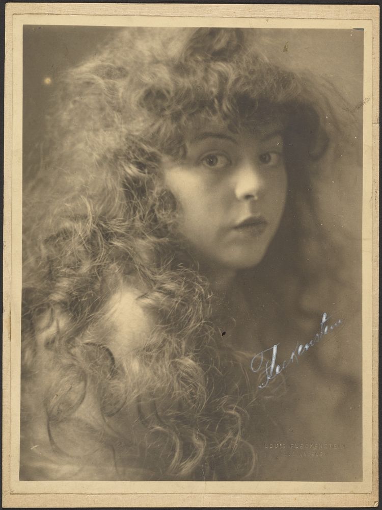 Portrait of a Woman with Curly Hair by Louis Fleckenstein