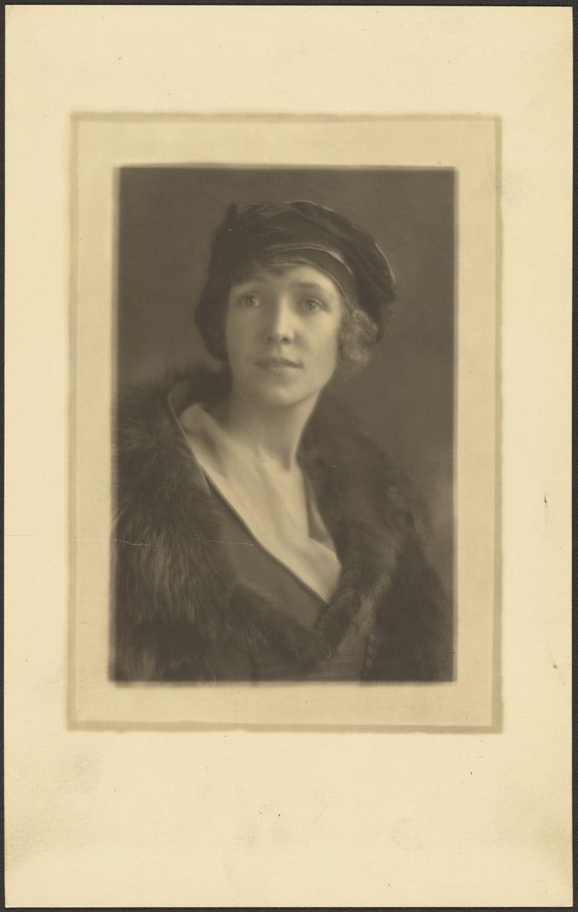 Portrait of a Woman with Velvet Hat by Louis Fleckenstein