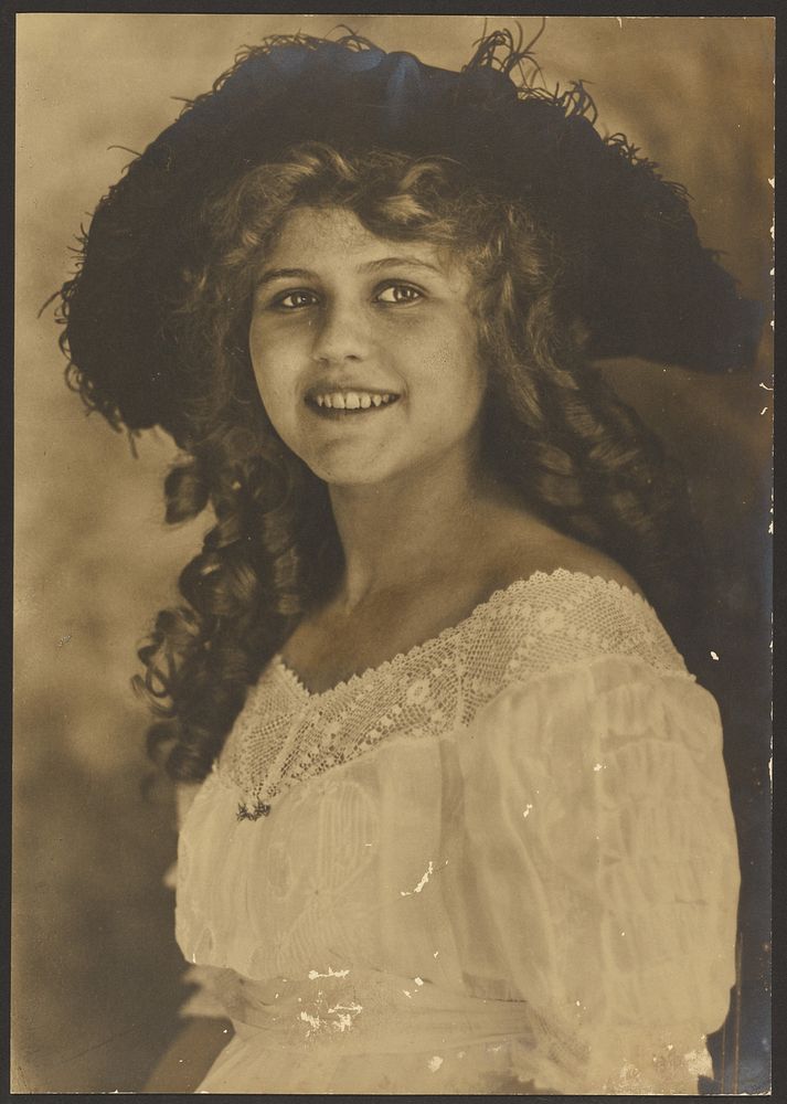 Portrait of a Young Woman with Corkscrew Curls by Louis Fleckenstein
