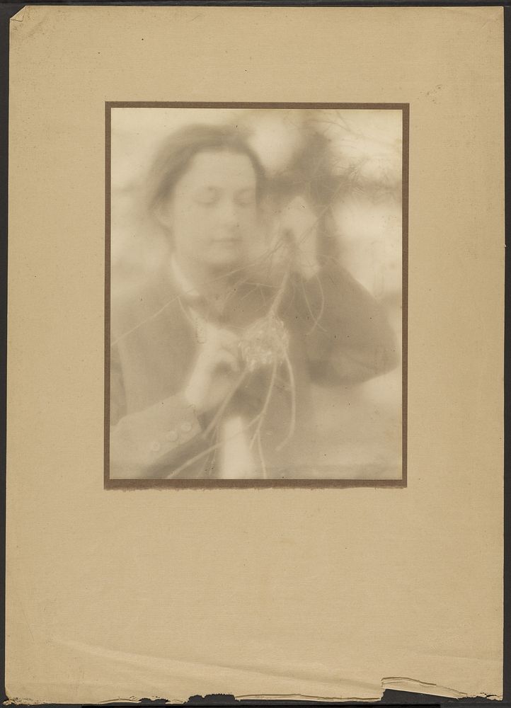 Portrait of a Woman with Bird Nest and Branch by Louis Fleckenstein