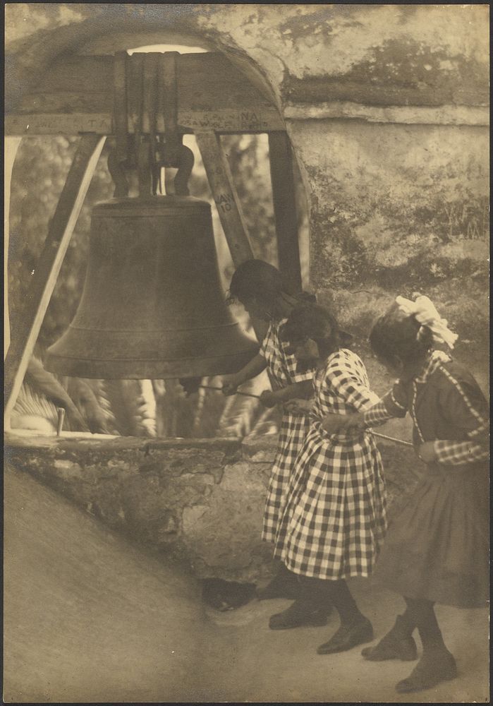 Children Ringing a Bell by Louis Fleckenstein