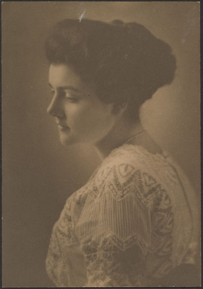 Woman in White Embroidered Dress by Louis Fleckenstein