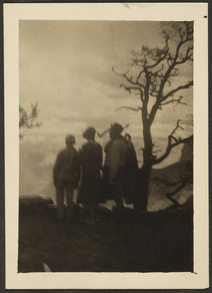 Figures in Shadow with Tree by Louis Fleckenstein