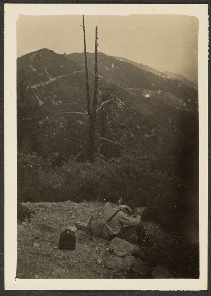 Man Sitting on Hillside by Louis Fleckenstein