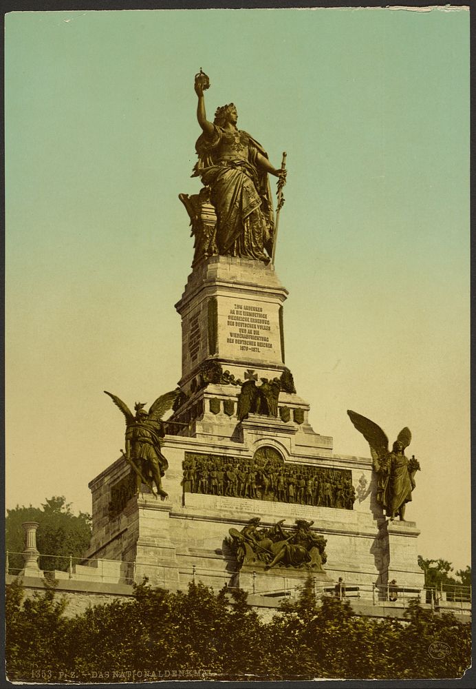 Das Nationaldekmal./[Niederwald Monument, The Rhine, Germany] by P Z and Detroit Publishing Co