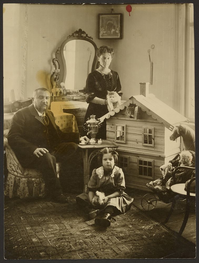 Alexander Kuprin [famous Russian writer] with his family by Karl Karlovitz Bulla