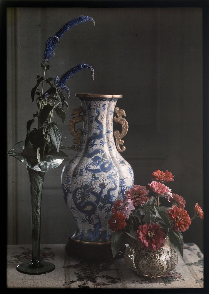 Still Life with Ornate Chinese Vase by Frederick S Dellenbaugh