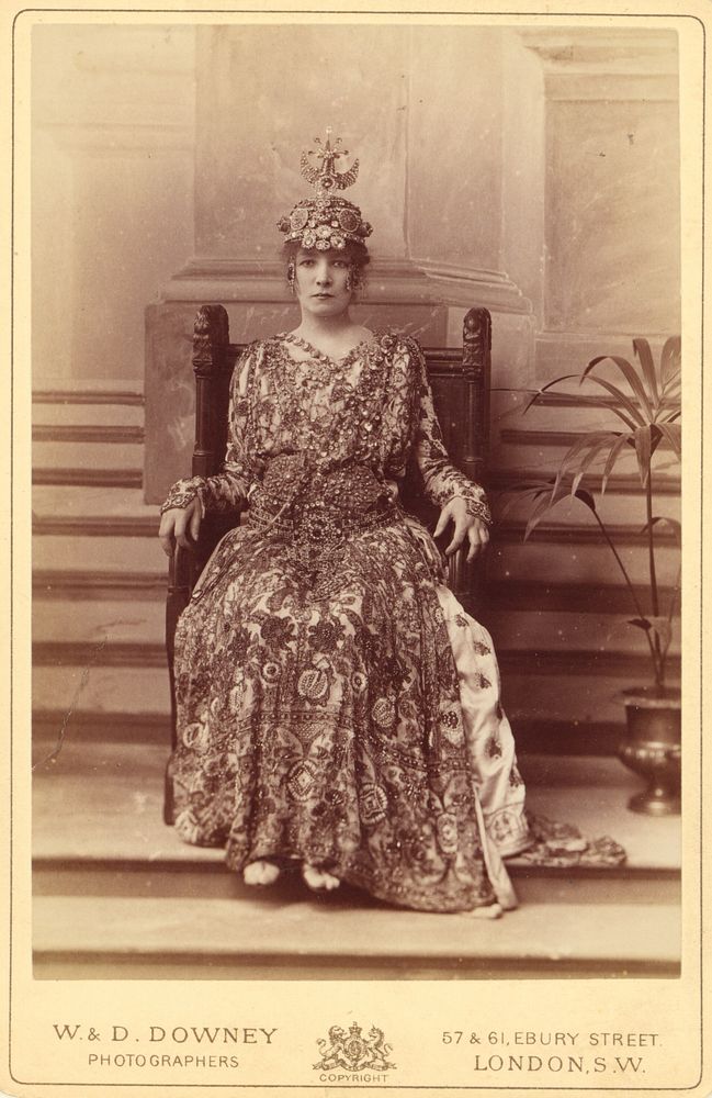Sarah Bernhardt as the Empress Theodora in Sardou's "Theodora" by W and D Downey