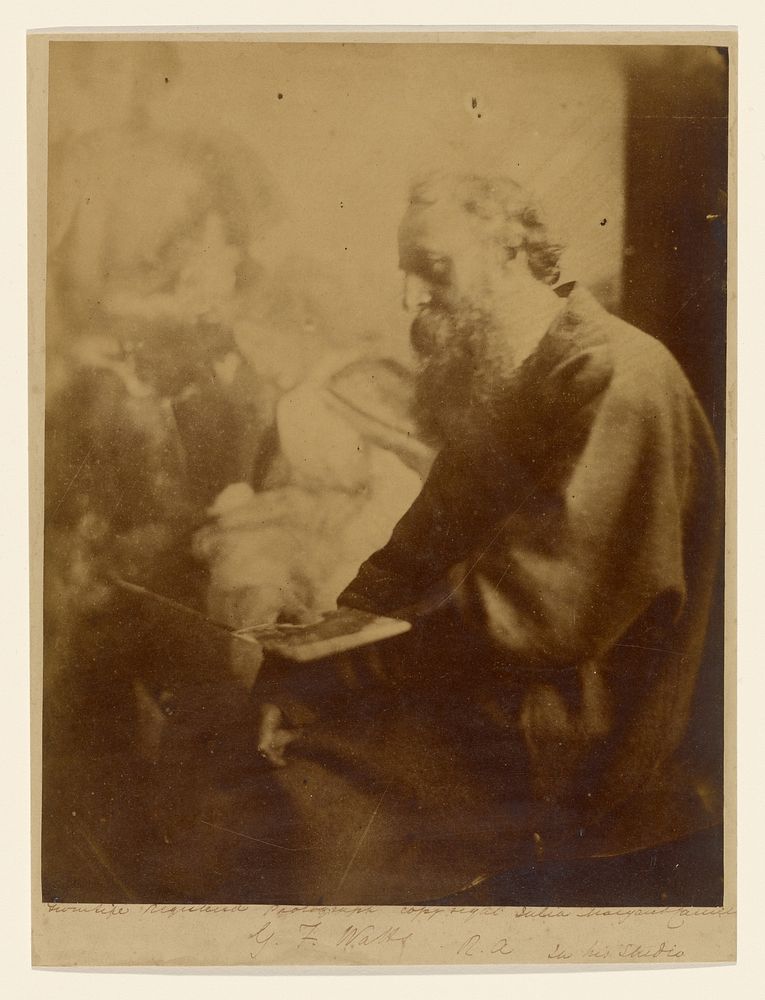 G.F. Watts R.A. in his Studio by Julia Margaret Cameron