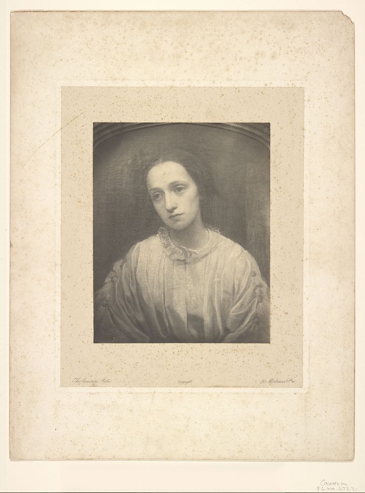 Portrait of Julia Margaret Cameron by G.F. Watts (1852) by Henry Herschel Hay Cameron
