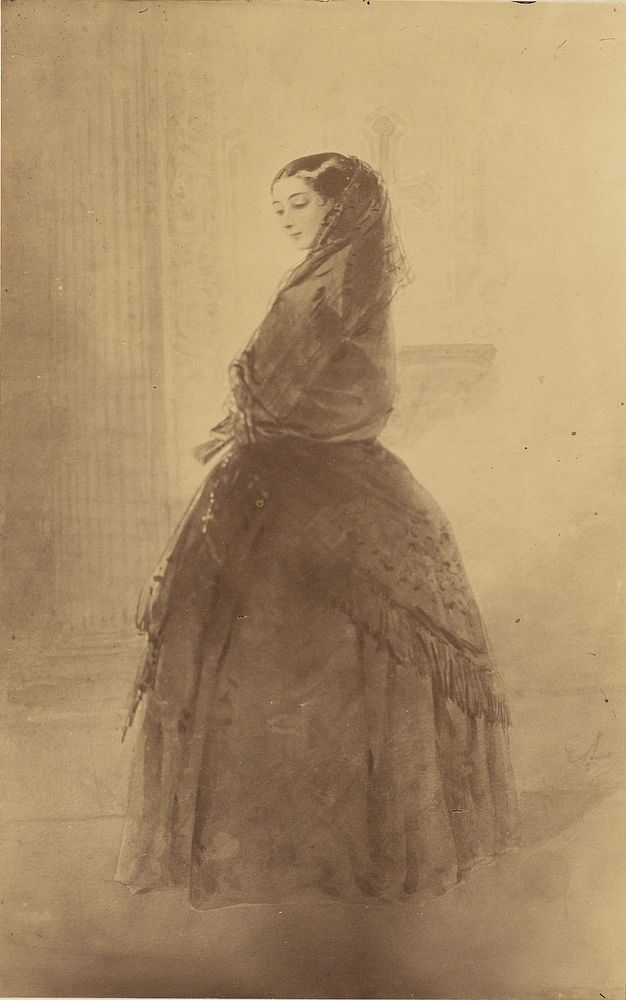 E.L. painting of Andalusian lady by Charles Clifford