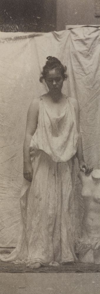 Weda Cook in Classical Costum in Eakins's Chestnut Street Studio by Thomas Eakins