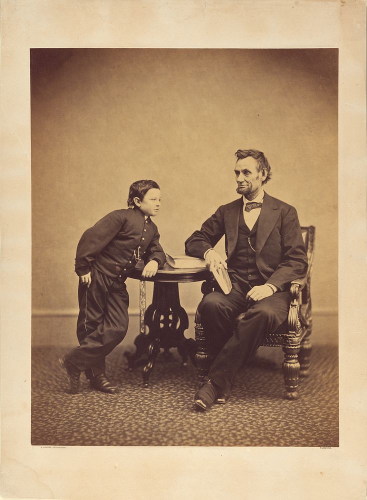 Abraham Lincoln and His Son Thomas (Tad) by Alexander Gardner