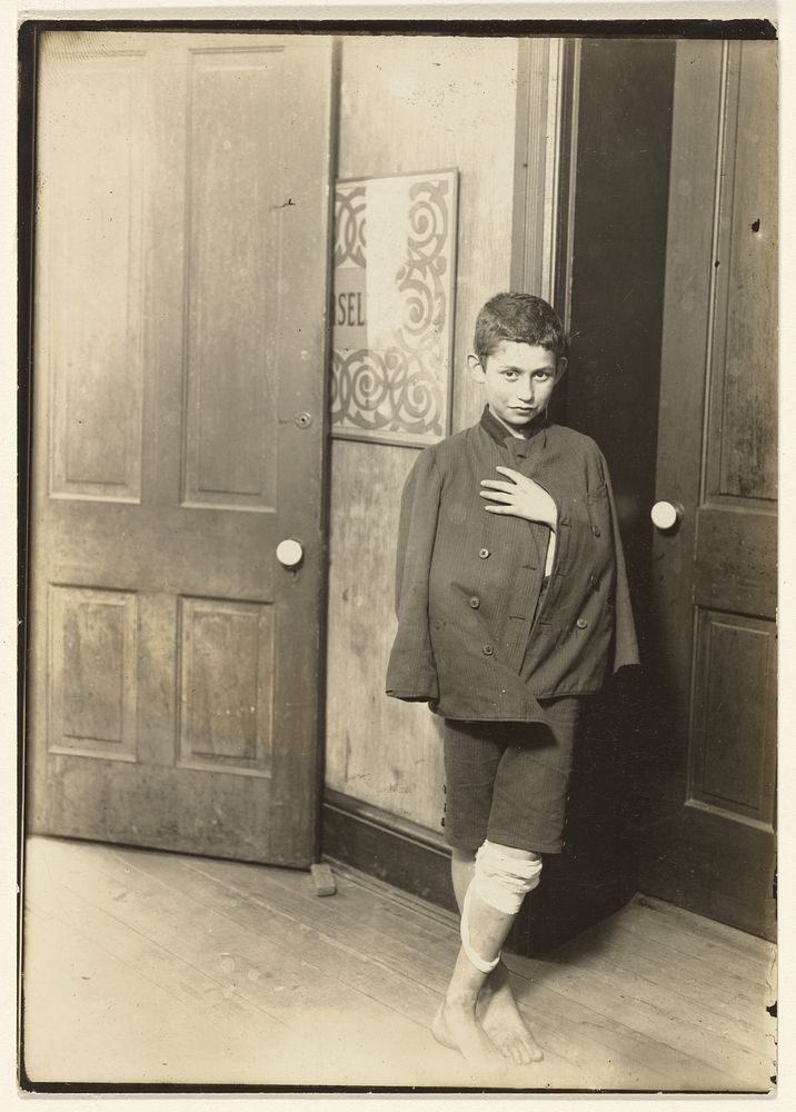 Waiting for Dispensary to Open, Chicago. by Lewis W Hine