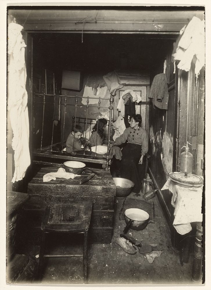 A Rear Tenement Bedroom, NY East Side by Lewis W Hine