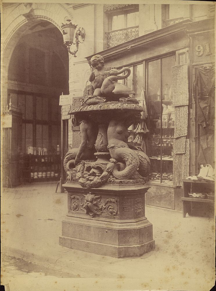 Fontaine de la rue Faubourg-Saint-Martin (1848), modèle avec naïades] / [Fountain near the Passage du Denise by Charles…