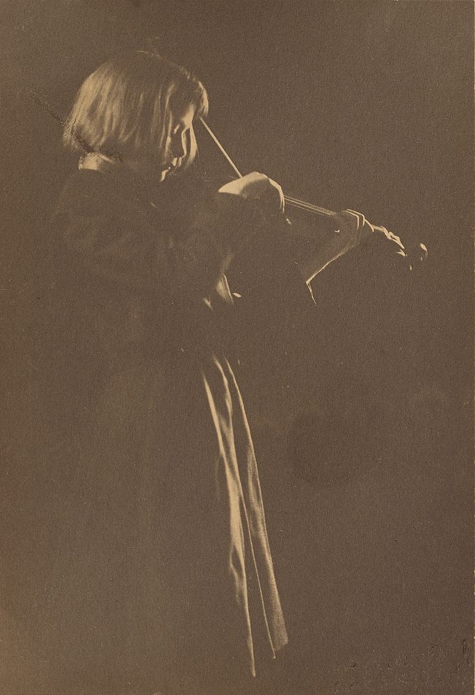Girl with Violin by Gertrude Käsebier