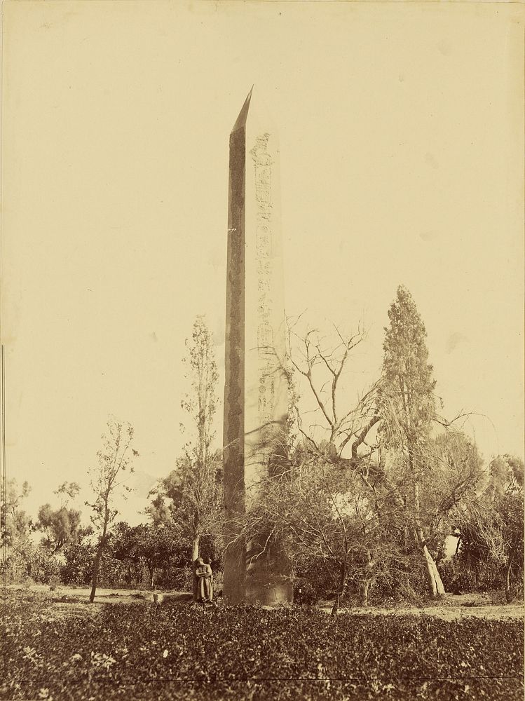 Obelisque d'Heliopolis, Cairo. by Baron Paul des Granges