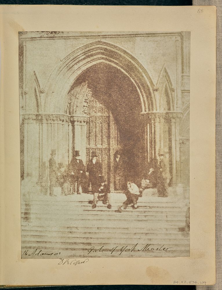 A Group of Men at the South Entrance to York Minster by Sir David Brewster and Hill and Adamson