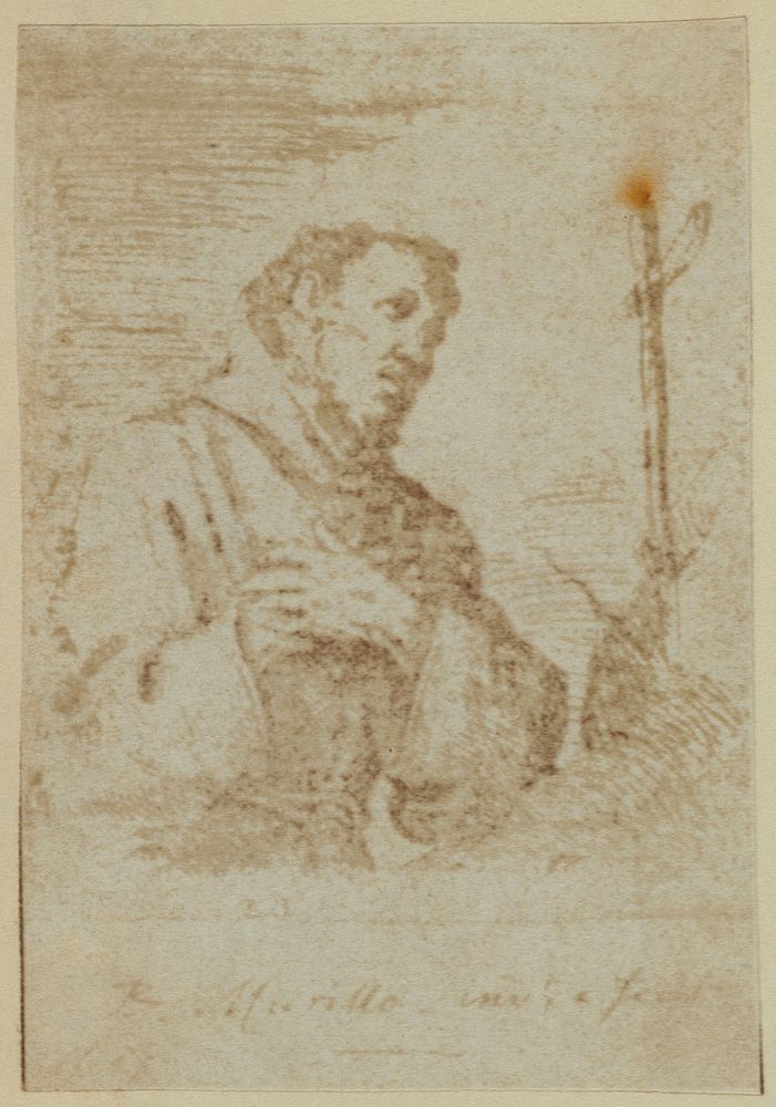 St. Francis. From a supposedly unique etching by Murillo. by Nicolaas Henneman