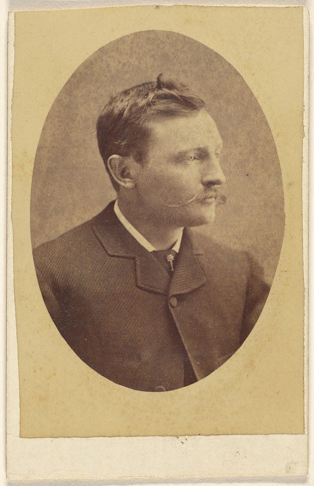 Unidentified man with waxed moustache