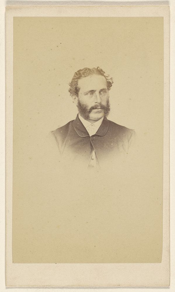 Unidentified man with moustache & muttonchops in vignette style by F Schwarzschild