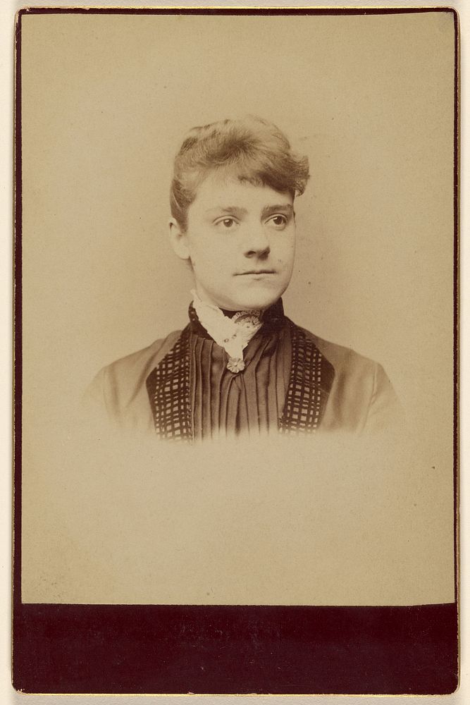 Head shot of an unidentified young woman by J R Laughlin