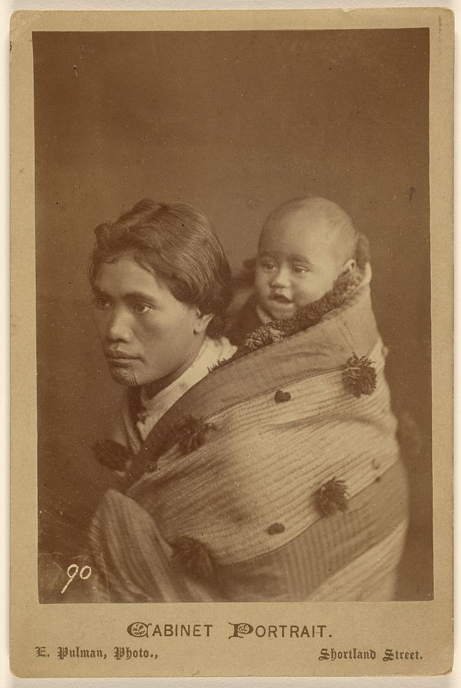 Mrs. Barlow & Baby [Māori woman] by E Pulman