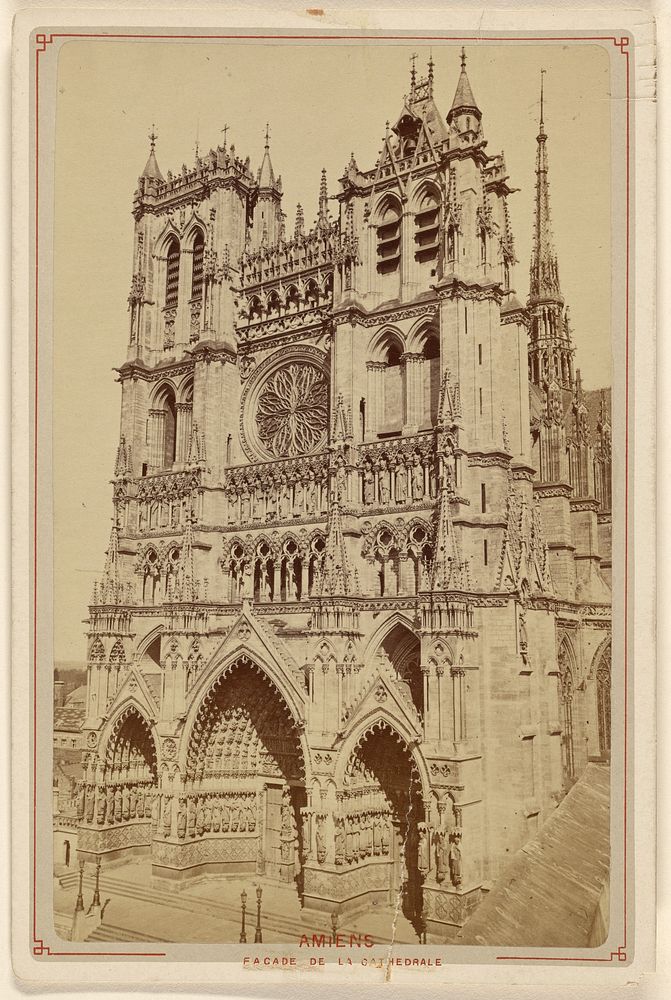 Amiens. Facade de la Cathedrale. by Étienne Neurdein
