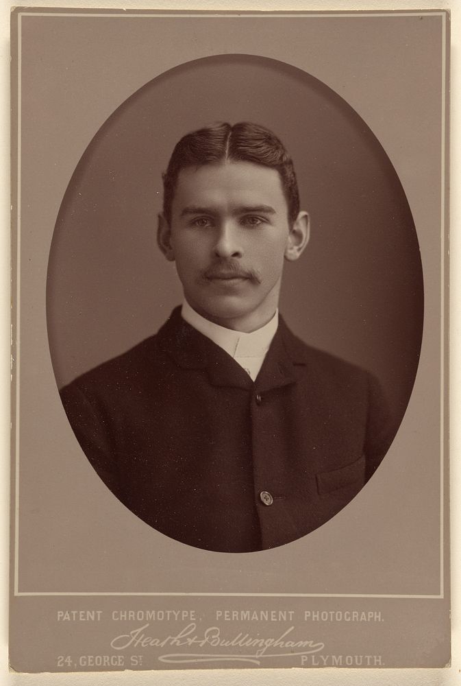 Unidentified young man with moustache by Heath and Bullingham