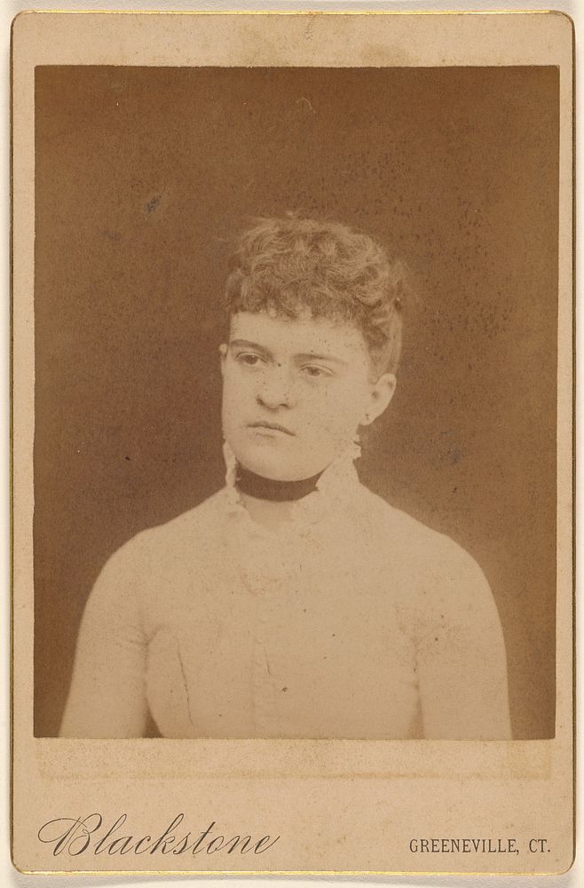 Bust portrait of an unidentified woman by Blackstone