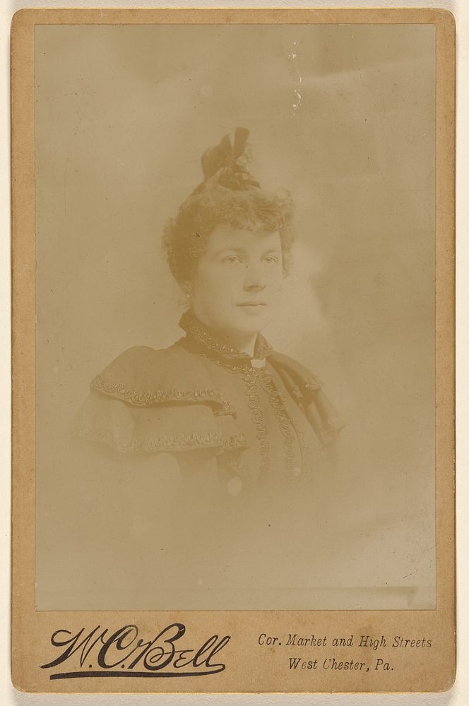 Unidentified woman, in vignette-style by William C Bell