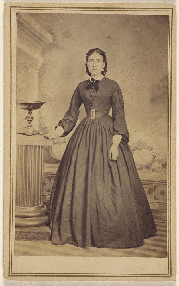 Unidentified woman standing