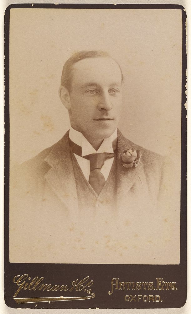 Unidentified man with flower in his lapel by Gillman and Company