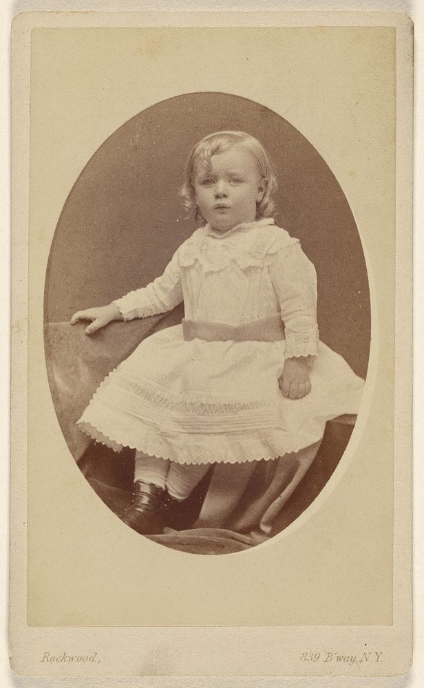 Unidentified little girl seated, in oval style by George Gardner Rockwood