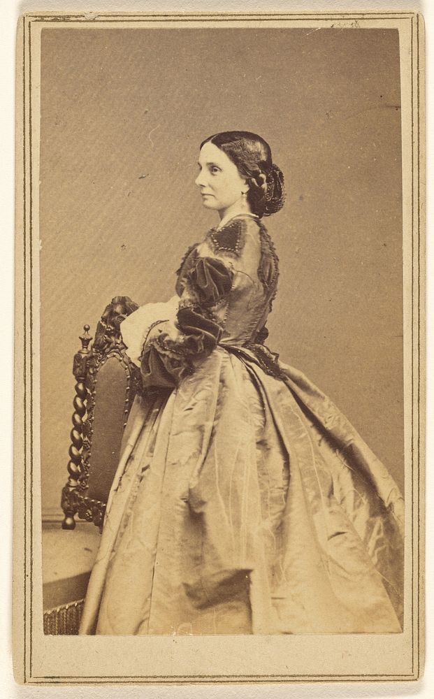 Full-length portrait of an unidentified woman in profile by Charles DeForest Fredricks