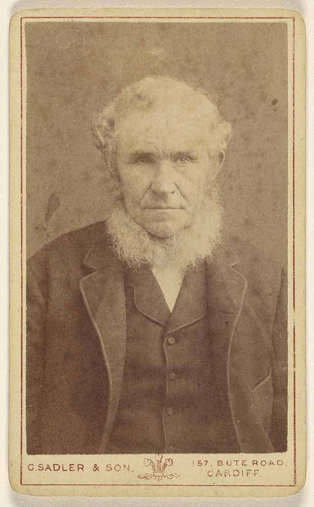Unidentified older man with beard by Sadler and Son