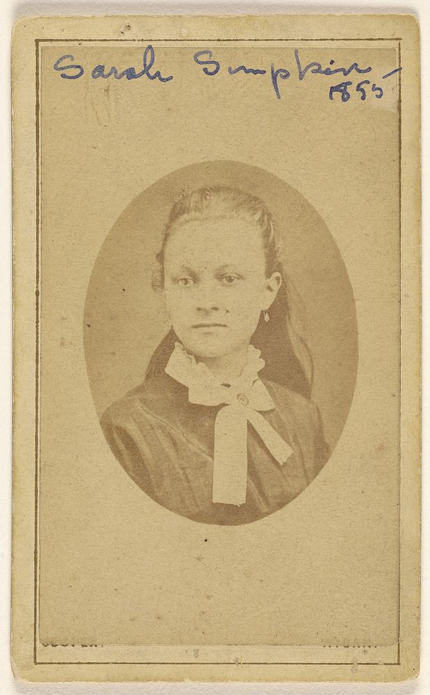 Sarah Simpkin. 1855 by J Cooper