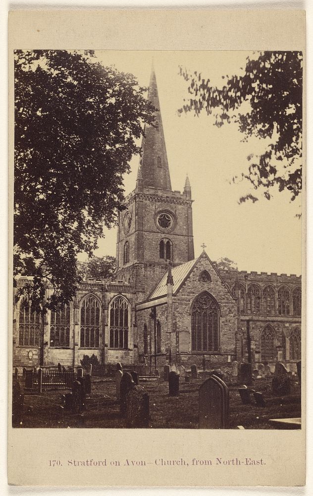 Stratford on Avon - Church, from North-East. by Francis Bedford