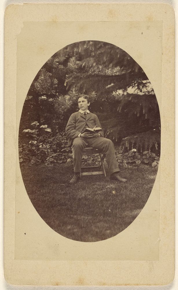 Photo of Helbech taken, printed and mounted by his brother Llewelyn