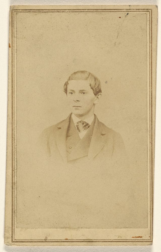 Unidentified young man, in vignette-style by Francis S Keeler