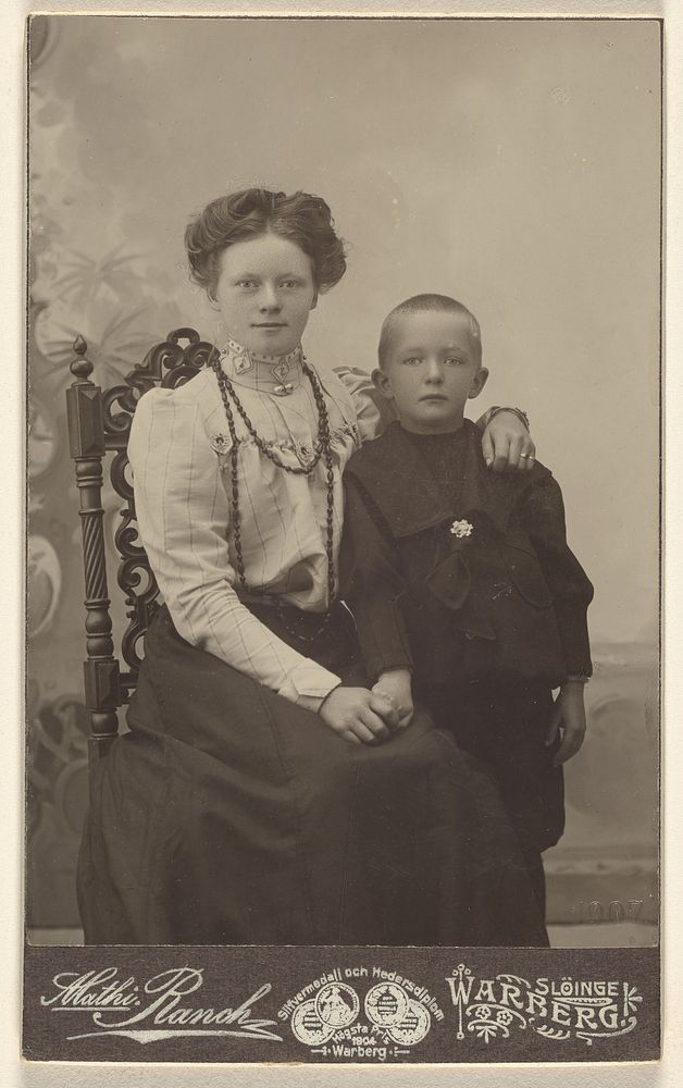 Unidentified mother and son by Mathilda Ranch