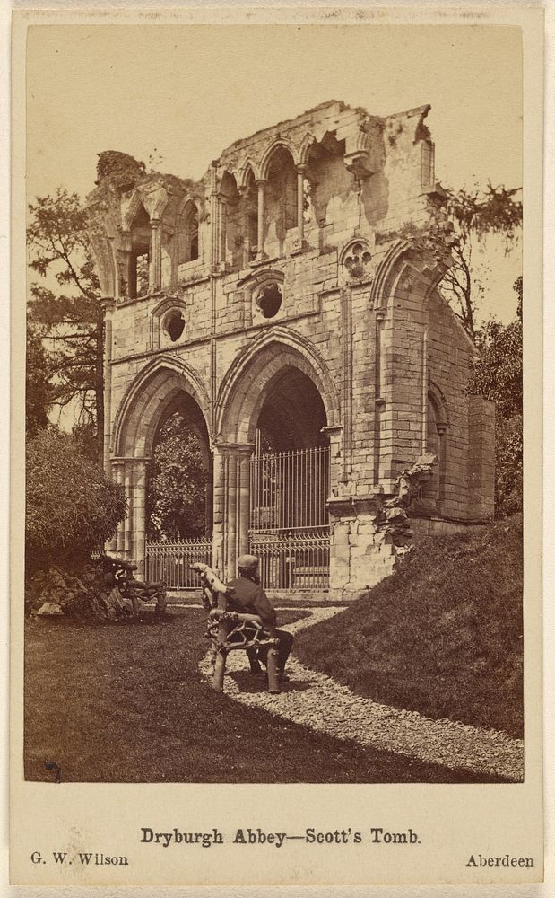 Dryburgh Abbey - Scott's Tomb. by George Washington Wilson