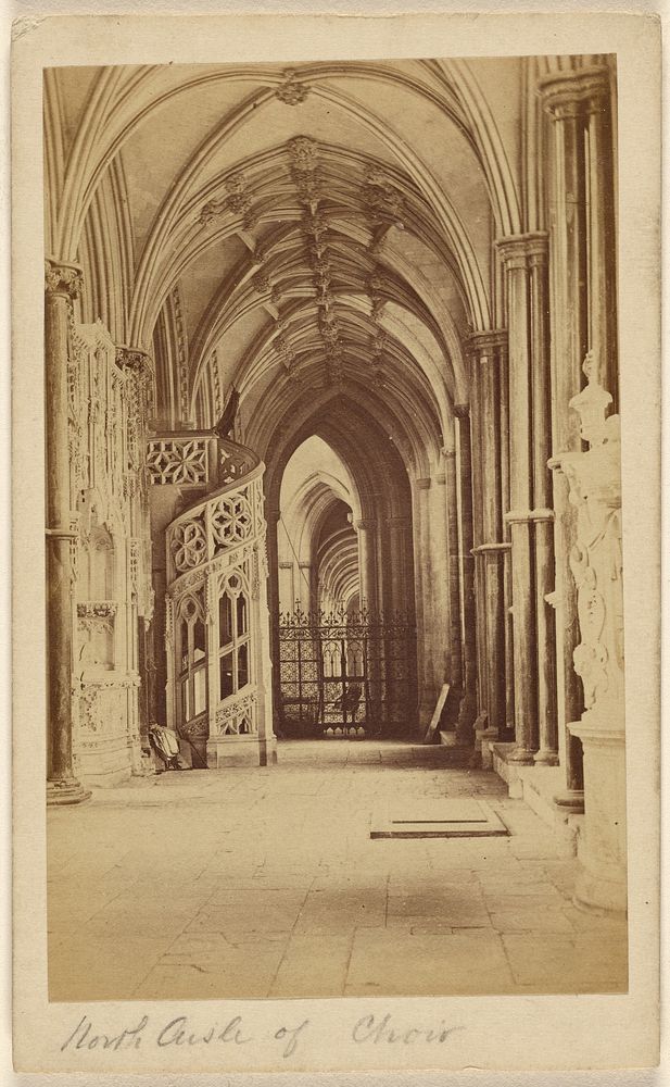 North Aisle of Choir/[Unidentified church at Ely, Chambridgeshire, England] by Titterton