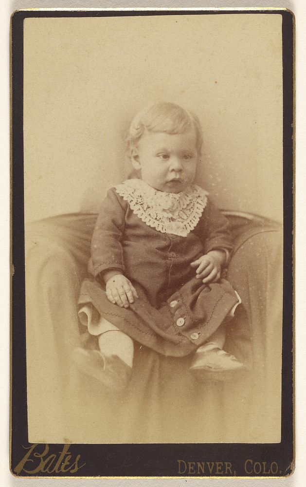 Unidentified child, seated by William L Bates