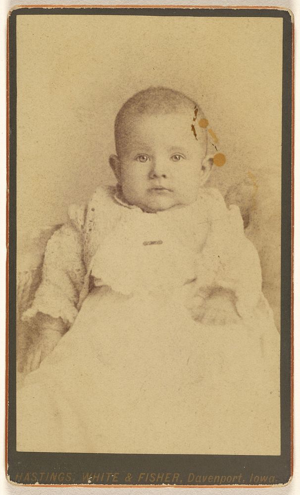Unidentified baby, seated by Hastings and White and Fisher