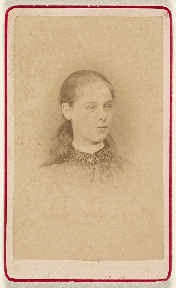 Unidentified little girl, printed in vignette-style by C J Hopkins