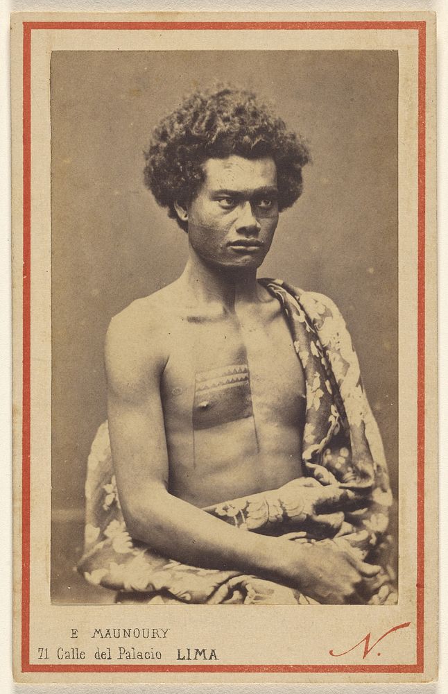 Native man, South Sea Islands. by Eugenio Maunoury